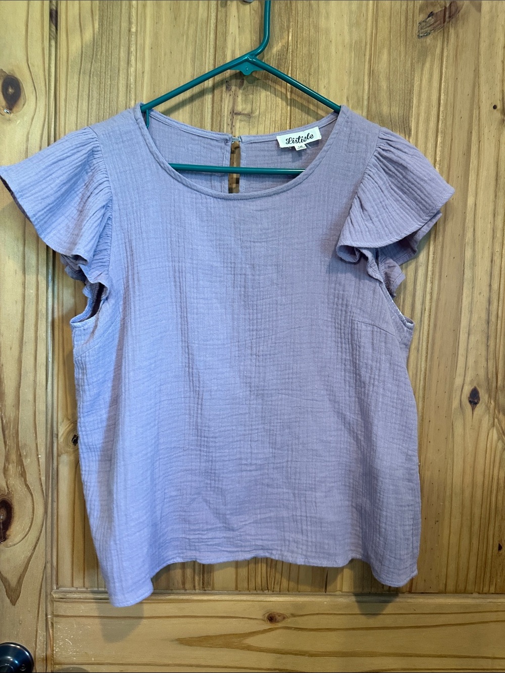 Listicle Lilac Ruffle Sleeve Top